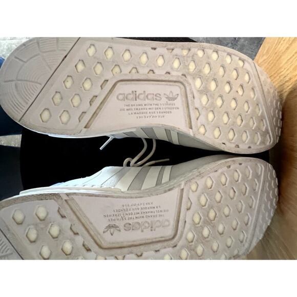 adidas NMD R1 Lace Up Sneakers Triple White GZ9259, Men\'s size 11.5 main image 4